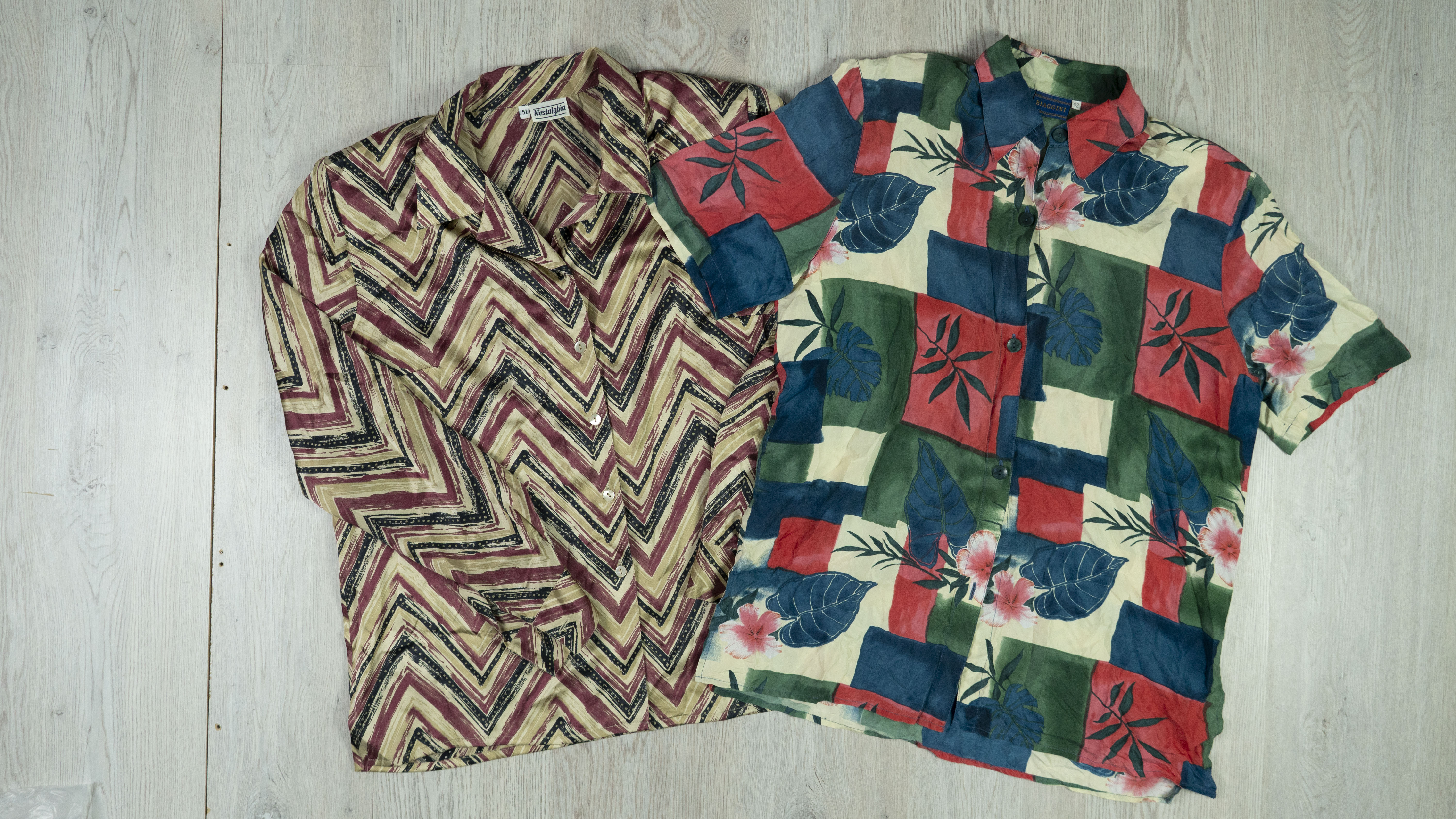 LBL10 90s rayon print blouses